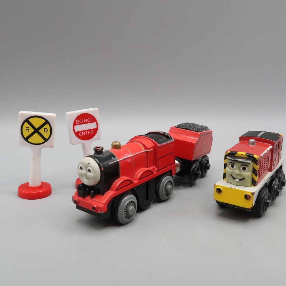 Thomas & Friends Diecast SALTY & James wood with tender Train Toy Lot